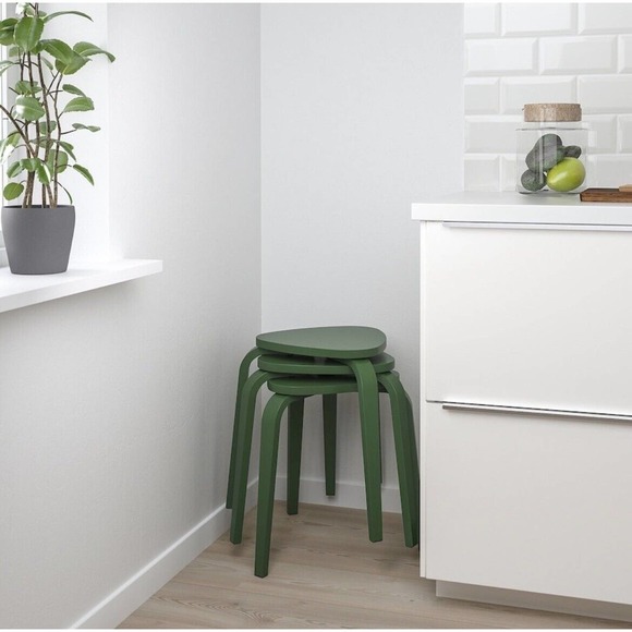 IKEA KYRRE Stool, Dark Green, Stackable (205.071.35) NEW - Picture 2 of 3